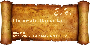 Ehrenfeld Hajnalka névjegykártya